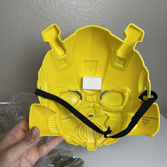 Transformers Bumblebee Costume Boys Sz S 4-6 Padded Jumpsuit Mask Yellow Muscles - Picture 3 of 7